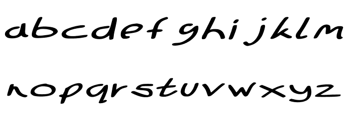 Wide Boy - Regular Font LOWERCASE