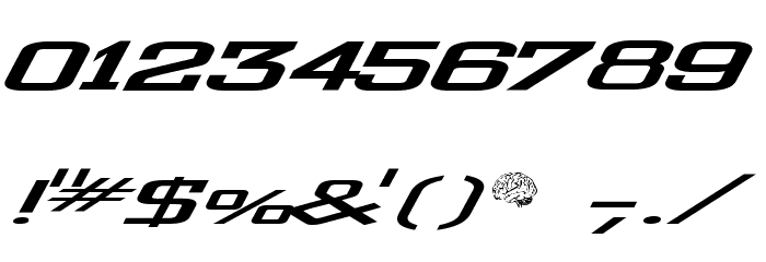 Wide Glide Font OTHER CHARS