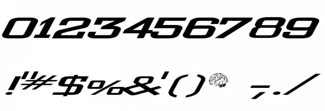 Wide Glide Font OTHER CHARS