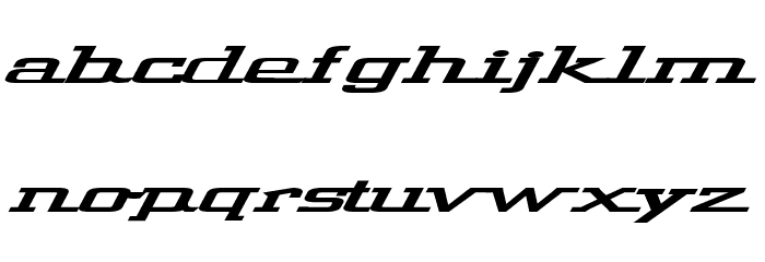 Wide Glide Font LOWERCASE