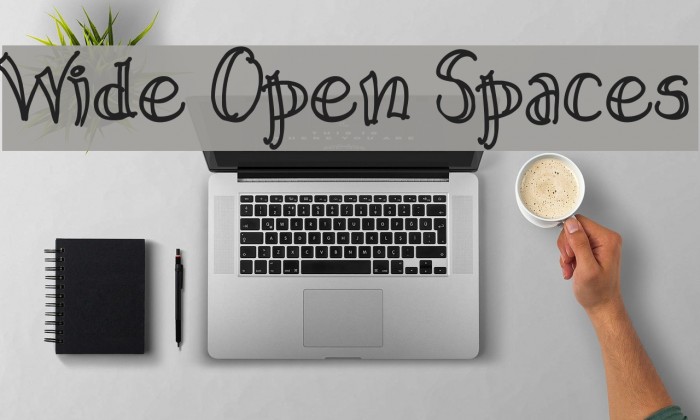 Wide Open Spaces Font examples