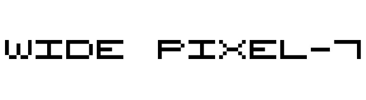 Wide Pixel-7  font caratteri gratis