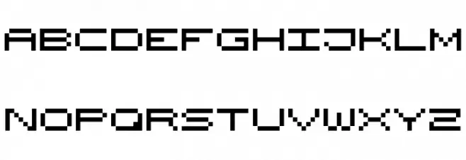 Wide Pixel-7 Font Litere mari