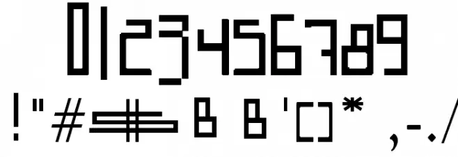Wide Square Font OTHER CHARS