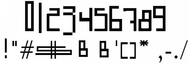Wide Square Шрифта ДРУГИЕ символов