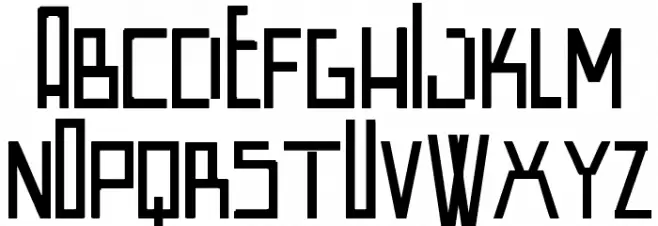 Wide Square Schriftart Groß