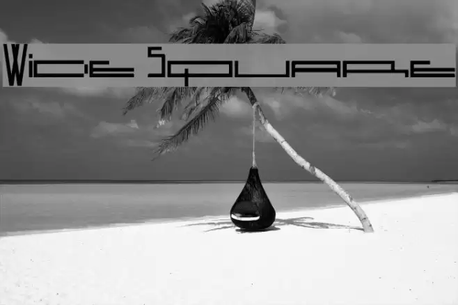 Wide Square Font examples