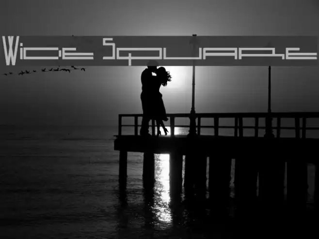 Wide Square Font examples