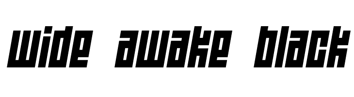 Wide awake Black  font caratteri gratis