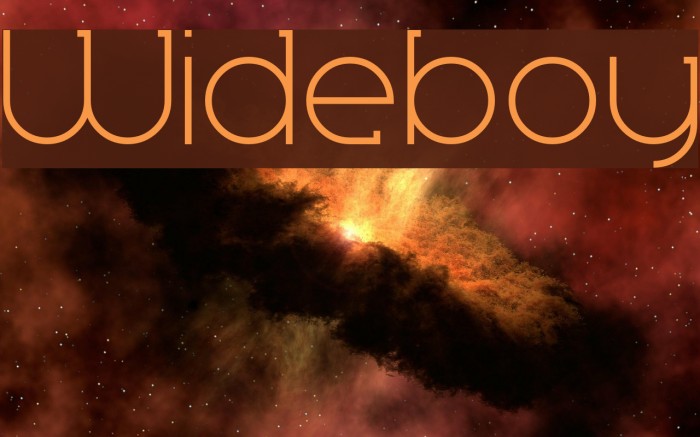 Wideboy Font examples