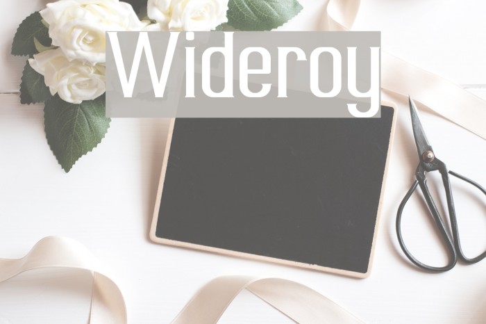 Wideroy Font examples