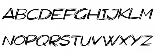 Widescratch Italic Шрифта ВЕРХНИЙ