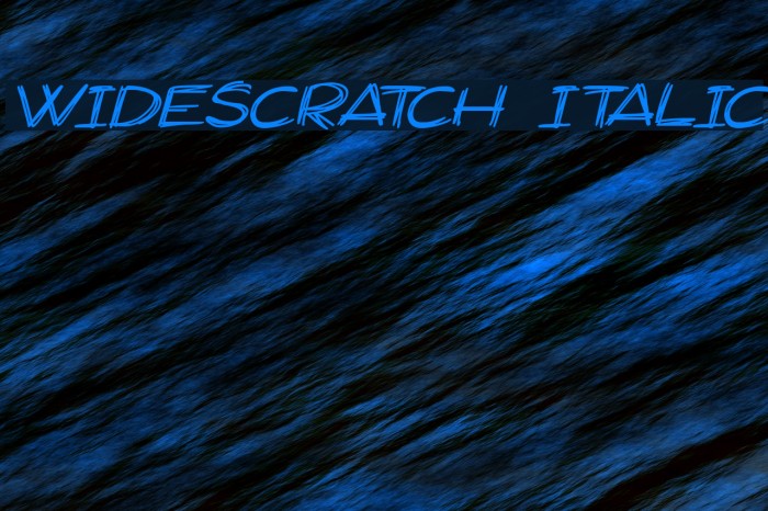 Widescratch Italic Font examples