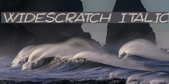 Widescratch Italic Font examples