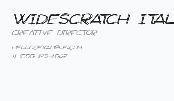 Widescratch Italic Business Card