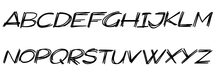 Widescratch Italic Font LOWERCASE