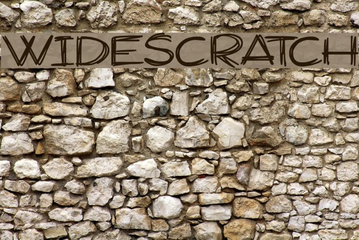 Widescratch Font examples