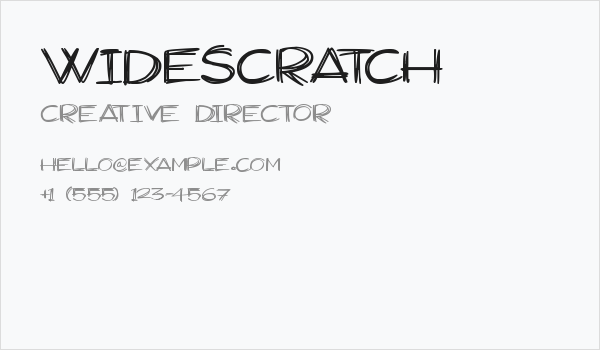Widescratch Business Card