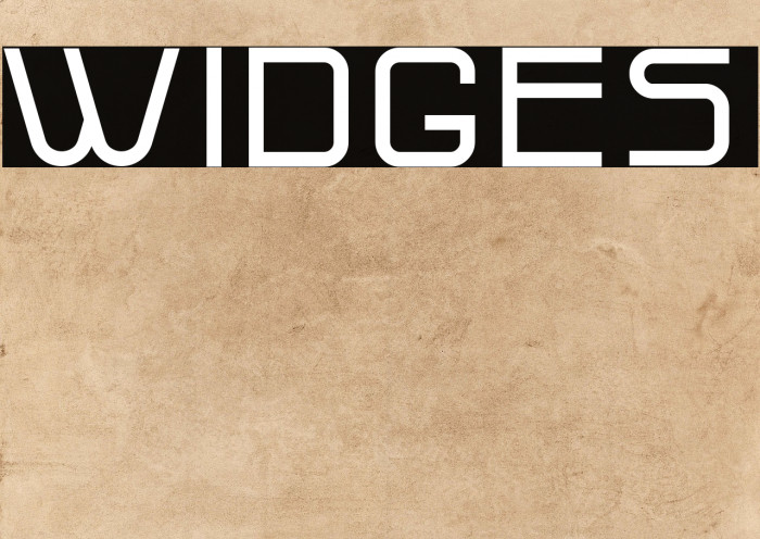 Widges Font examples