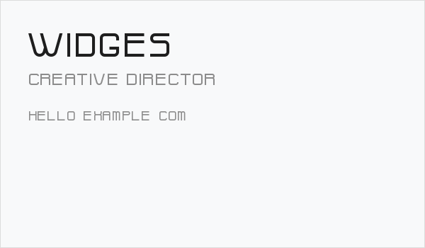 Widges Business Card