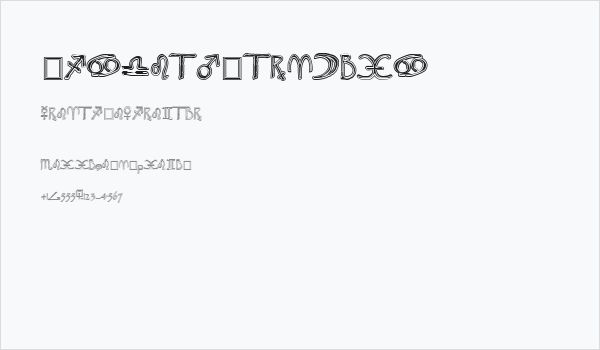 Widget ExtraBold Business Card