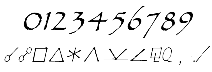 Widget Italic Font OTHER CHARS