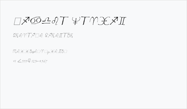 Widget Italic Business Card