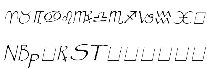 Widget Italic Font LOWERCASE