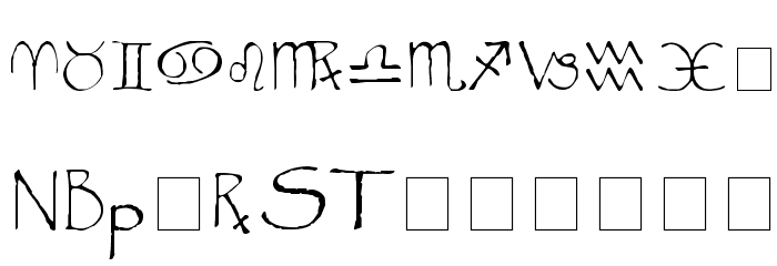 Widget Font LOWERCASE