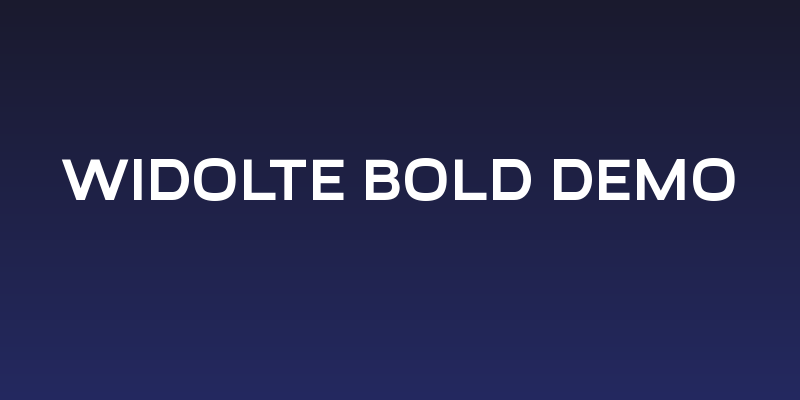 Widolte Bold Demo Social Header