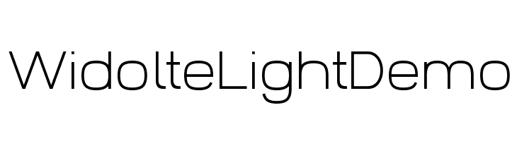Widolte Light Demo Font