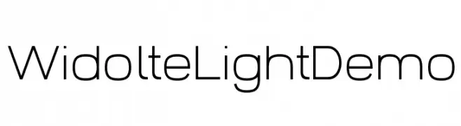 Widolte Light Demo  नि: शुल्क फ़ॉन्ट्स डाउनलोड