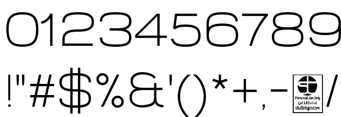 Widolte Light Demo Font OTHER CHARS