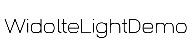Widolte Light Demo Font