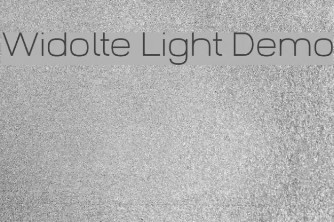 Widolte Light Demo Font examples