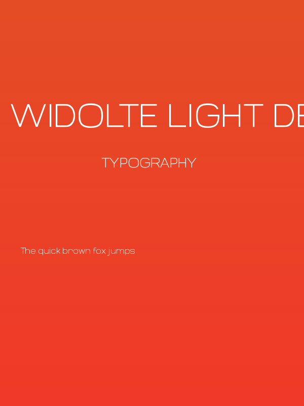 Widolte Light Demo Poster