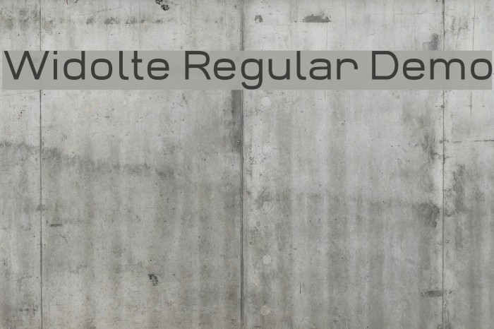 Widolte Regular Demo Font examples