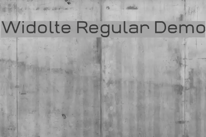Widolte Regular Demo Font examples