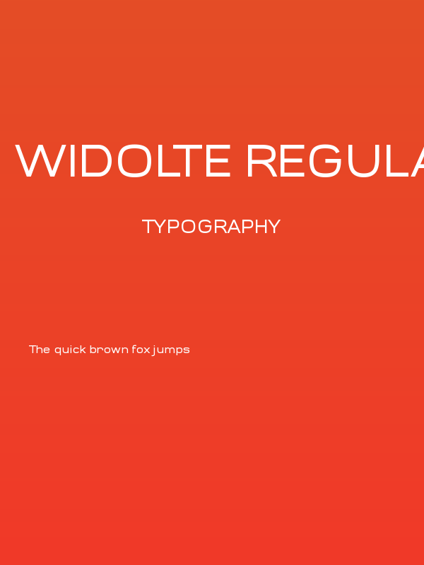 Widolte Regular Demo Poster