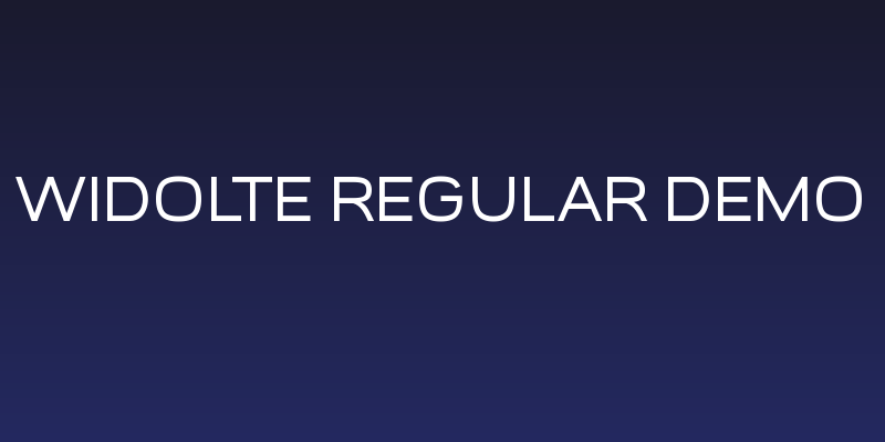 Widolte Regular Demo Social Header