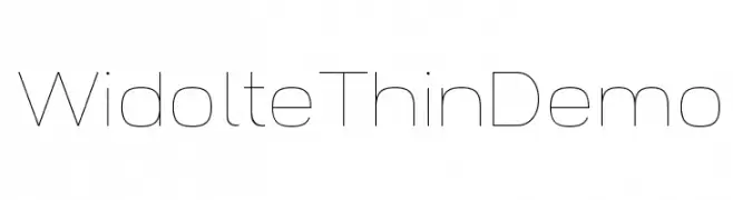 Widolte Thin Demo  免费字体下载
