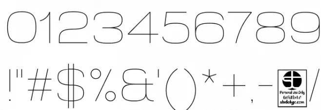 Widolte Thin Demo Font OTHER CHARS