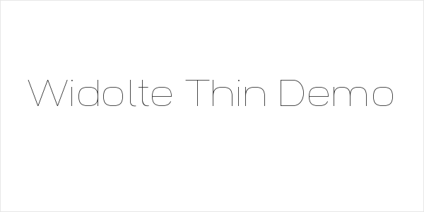 Widolte Thin Demo Logo