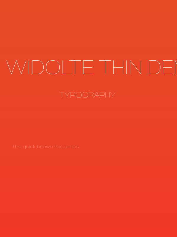 Widolte Thin Demo Poster