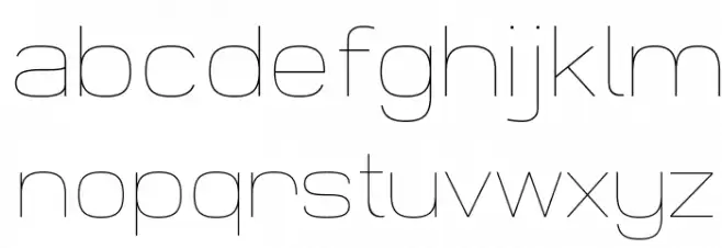 Widolte Thin Demo Caratteri MINUSCOLO