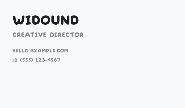 Widound Business Card