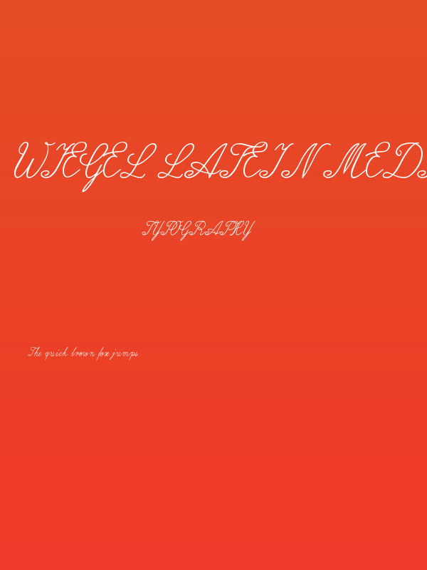 Wiegel Latein Medium Regular Poster