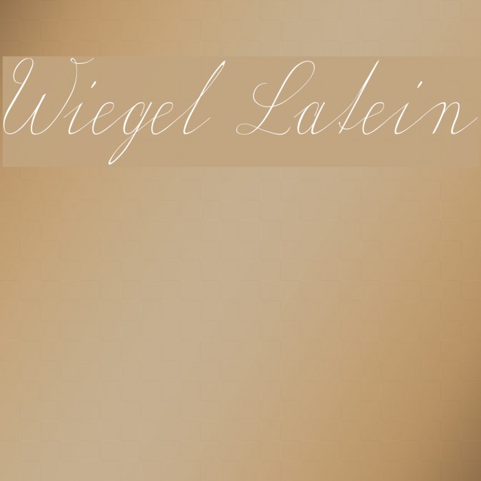 Wiegel Latein Font examples