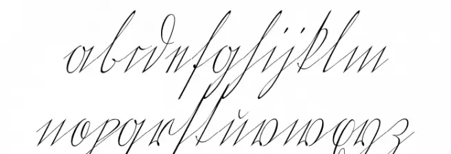 WiegelKurrent Schriftart Kleinbuchstaben
