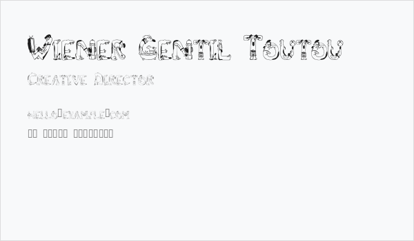 Wiener Gentil Toutou Business Card